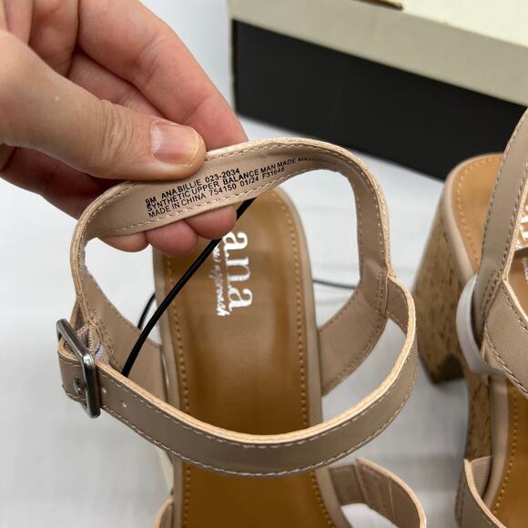 a.n.a Womens Billie Heeled Sandals Nude Color Size 9M - Picture 7 of 14